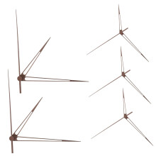 Wooden Clock Hands Replacement Kit with Cross Copper Sleeves, Easy Assembly DIY Craft Set for Decor