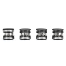 SP4055 Speaker Isolation Feet 4PCS, Aluminum Alloy HiFi Audio Spikes for Turntable, Vibration Noise Reduction, Adjustable Load Control, Black