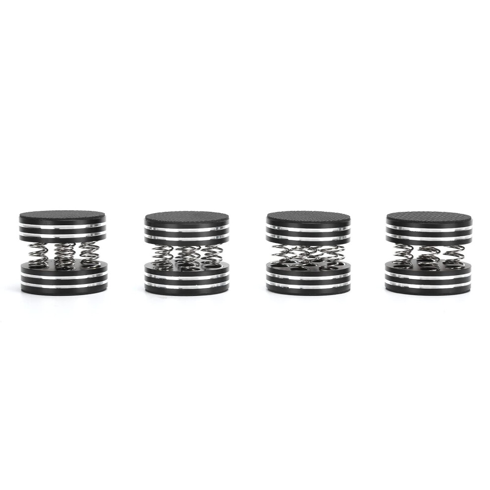 Sp4055 Speaker Isolation Feet 4Pcs, Aluminum Alloy Hifi Audio Spikes For Turntable, Vibration Noise Reduction, Adjustable Load Control, Black 9351714618397