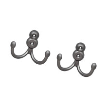 Pack of 2 Convenient Zinc Alloy Cabinet Hooks for-Gray trumpet