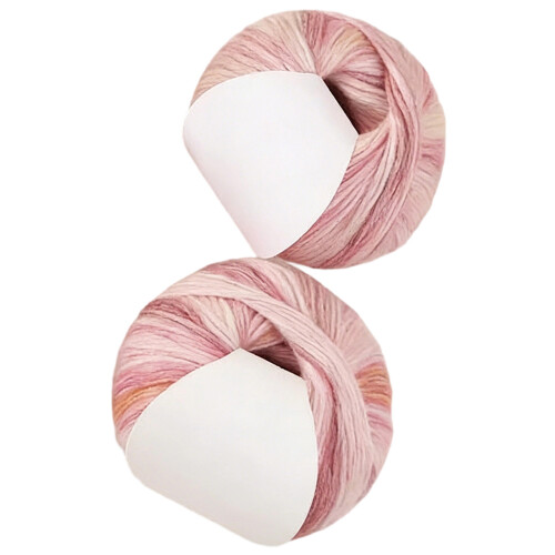 2Pcs Colored Dyed Soft Cotton Yarn 250.43Yard Each-YT04