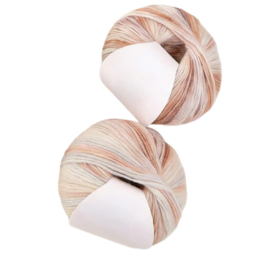 2Pcs Colored Dyed Soft Cotton Yarn 250.43Yard Each-YT02