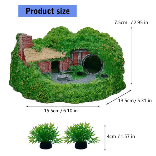 Aquarium Miniature Decorations Tree House Craft Terrarium 2