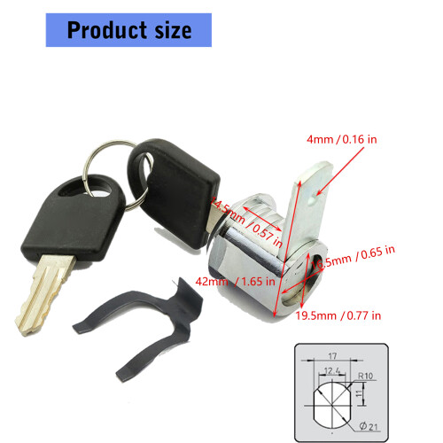 Stainless Steel Replacement Lock for Drawers Durability Modern 2