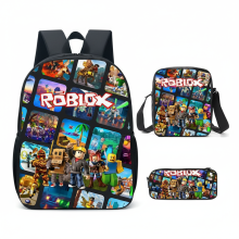 Roblox 3Pcs Kids School Set, Backpack + Lunch Bag + Pencil Case, Ideal Back to School, Birthday & Christmas Gift