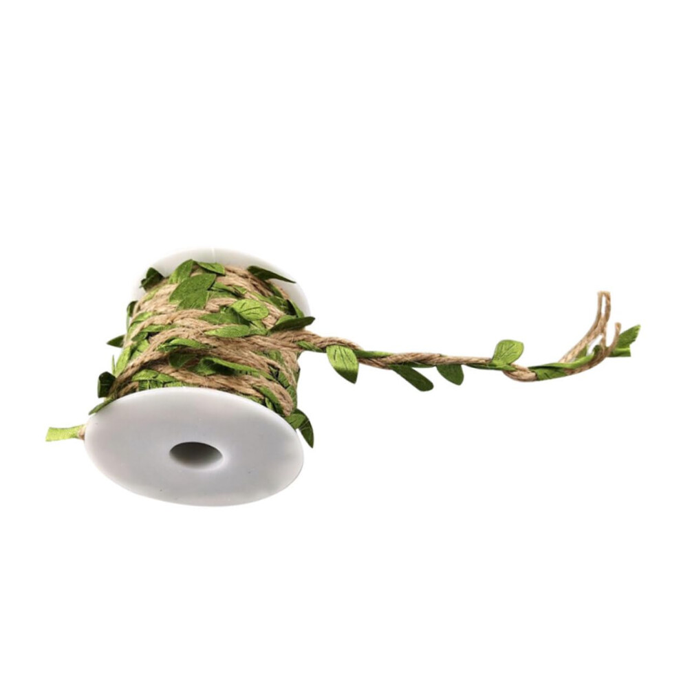 Green Leaves Decorative Rope Hemp Twine For Crafts Handmade Leaf Garland Wedding Decor Roll 9330225473596