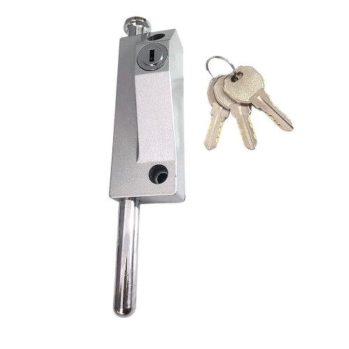 Stainless Steel Sliding Door Security Lock Bolt Silver AntiTheft Latch with Screws for Home Use