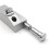 Stainless Steel Sliding Door Security Lock Bolt Silver AntiTheft Latch with Screws for Home Use 2