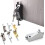 Stainless Steel Sliding Door Security Lock Bolt Silver AntiTheft Latch with Screws for Home Use 3