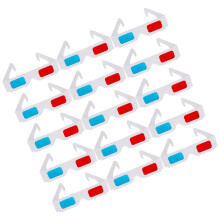 40 Pack Red Cyan Anaglyph 3D Glasses for Movies and Games, Clear 3D Viewing, Comfortable Fit