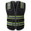 Visibility Safety Vest ANSI Class 2 Reflective Mesh Workwear with Multi Pockets, 4X5X Black 1