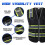 Visibility Safety Vest ANSI Class 2 Reflective Mesh Workwear with Multi Pockets, 4X5X Black 3