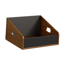Vinyl Record Storage Rack with Durable Wooden Structure, Compact Display Stand for Albums and CDs, L37.5x37x24cm