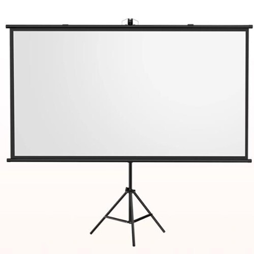 60 Inch Portable Projector Screen with Tripod, Foldable AntiCrease 16:9 4K HD Home Theater Display