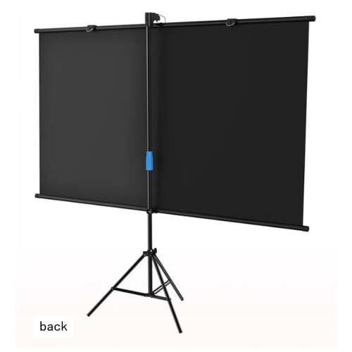 60 Inch Portable Projector Screen with Tripod, Foldable AntiCrease 16:9 4K HD Home Theater Display 2