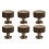 Antique Brass Cabinet Knobs Set of 6, Durable Solid Brass Drawer Pulls 1 Inch Vintage Finish 1