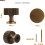 Antique Brass Cabinet Knobs Set of 6, Durable Solid Brass Drawer Pulls 1 Inch Vintage Finish 2
