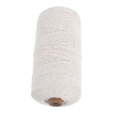 Cotton Twine Natural Butchers String for Cooking Crafting and Gardening, Durable MultiPurpose Cord