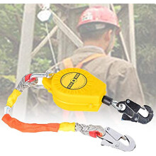 15m Retractable Fall Protection Lanyard Self Retracting Lifeline with Self Locking Hook for Altitude Safety Work