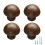 4 Pack Walnut Wood Cabinet Knobs Natural Finish Drawer Pulls for Wardrobe and Kitchen Cabinets 1