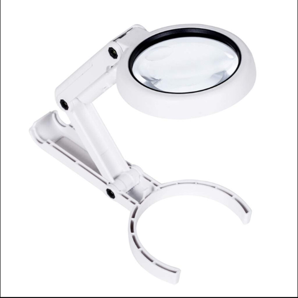 Light Handheld Magnifying Glass 5X 11X Dual Lens With 8 Led Usb Rechargeable Reading Magnifier
