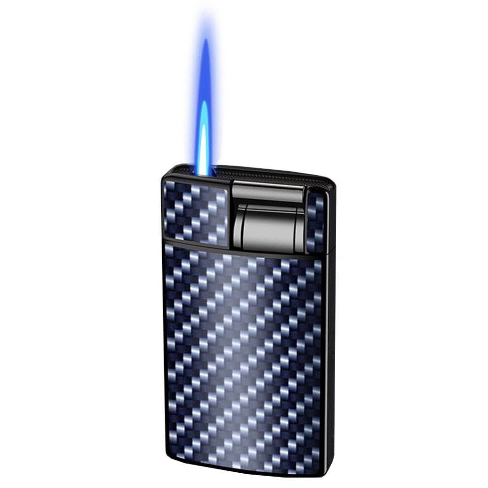 Blue Refillable Metal Torch Lighter With Windproof Flame For Bbq, Candle And Cigar (D)