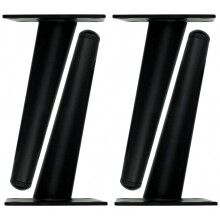 4 Pack Black Tapered Metal Furniture Legs, Sturdy Iron Sofa Cabinet Feet, Modern Replacement Set