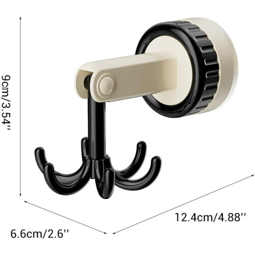 6 Claw Utensil Hanger Hook Rotating Folding No Punch Suction Cup for Kitchen 1