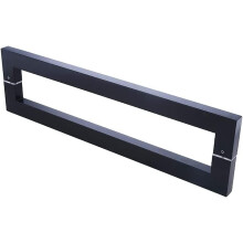 Matte Black Barn Door Handle Set, Durable Stainless Steel Square Tube Pull for Sliding Glass and Bathroom Doors (800762mm)