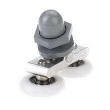 23mm Aluminum Shower Door Roller for Curved Track, Smooth Sliding Wheel Replacement for 68mm Glass