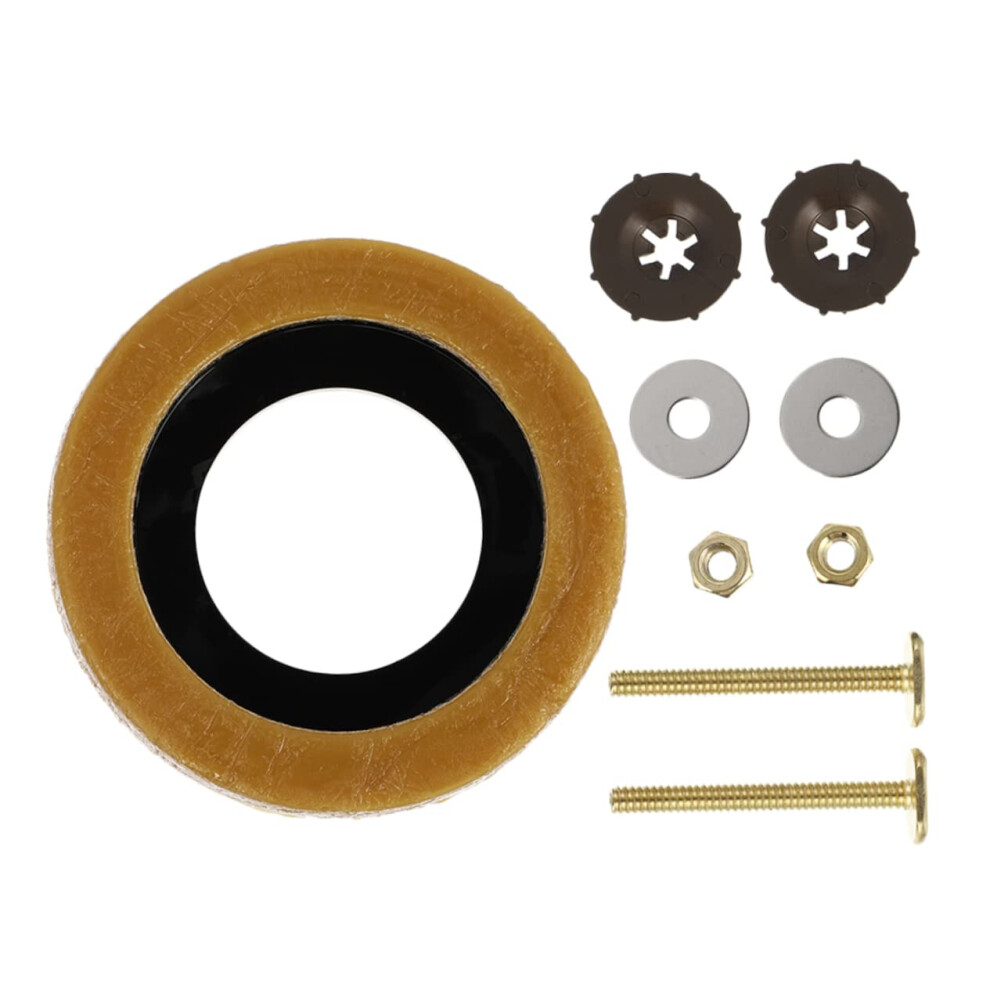 Toilet Wax Ring Kit Universal Leakproof Seal With CorrosionâResistant Brass Bolts Easy Installation 9073542142720