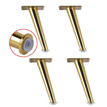 Stainless Steel Table Legs Set of 4 Heavy Duty Metal Furniture Legs with Adjustable Height and Anti‑Slip Rubber Pads