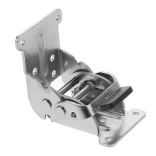 Self Locking Folding Table Leg Hinge, Brushed Nickel, Secure Positioning Lock, Easy Installation