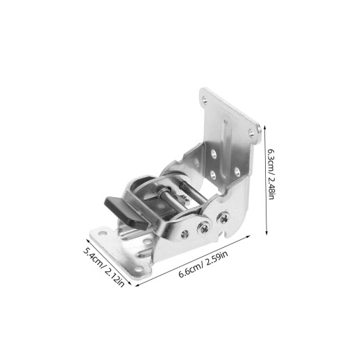 Self Locking Folding Table Leg Hinge, Brushed Nickel, Secure Positioning Lock, Easy Installation 1