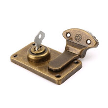Antique Bronze Gate Latch and Hasp Lock, Corrosion Resistant, Easy ScrewOn for Doors Boxes