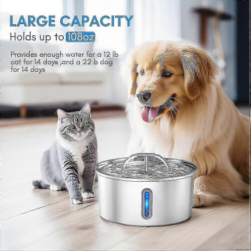(AU Plug) 2025 Automatic drinking fountain for cats with energy-saving LED indicator 1