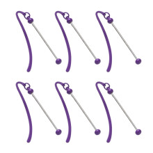 6 Pcs Handmade Metal Bookmarks with Beads, Elegant Bead Design and Secure Page Grip for Reading