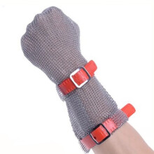 Cut Resistant Gloves 316L Stainless Steel Metal Mesh Safety Glove for Oyster Shucking Kitchen Use Adjustable Wrist Strap Size S
