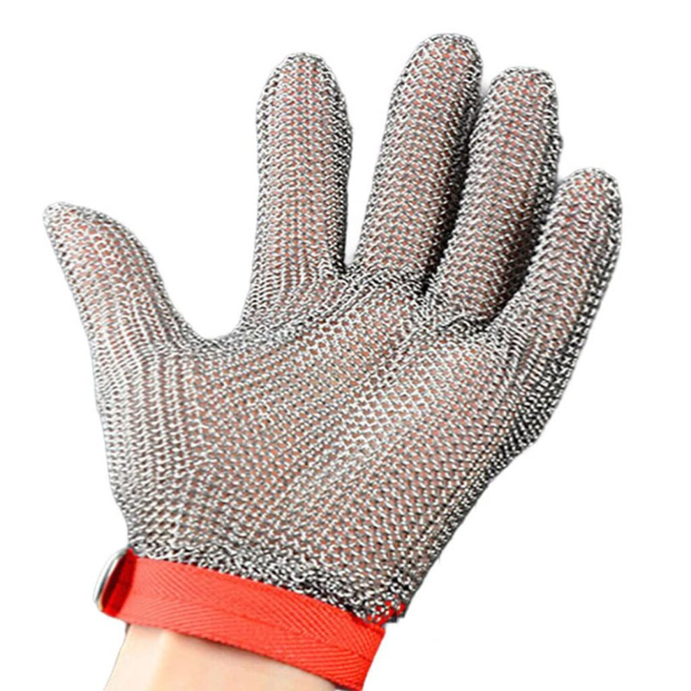 Cut Resistant Chainmail Glove Stainless Steel Safety For Kitchen Butchery Anti Stab Adjustable Wrist Strap 9771547992950