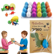 Valentine Dinosaur Eggs 6 Pack, Interactive Hatching Surprise Gift Set, Non Candy Valentines for Kids Classroom Exchange