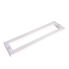 Painted Stainless Steel Glass Door Handle 12001162mm White Square Tube Pull for Office Doors