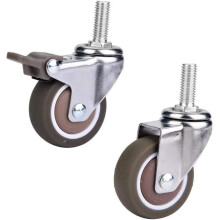 2 Inch Silent Swivel Rubber Caster Wheels for Furniture, Heavy Duty 360 Smooth Rolling with Alloy Bracket