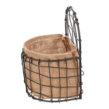 Boho Woven Wall Basket Hanging Planter with Removable Liner, Handcrafted Rattan Decor for Home