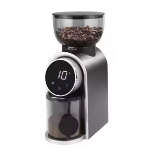 Automatic Electric Coffee Grinder Burr Mill with Visual Bean Storage for Espresso, American Coffee B US Plug