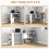 Homcom HOMCOM Corner Computer Desk with Rotating Design and Bookshelf, White 5