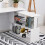 Homcom HOMCOM Corner Computer Desk with Rotating Design and Bookshelf, White 8