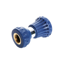 Heavy Duty Brass Fireman Nozzle with Quick Connect, Adjustable Spray Control for Pressure Garden Hose