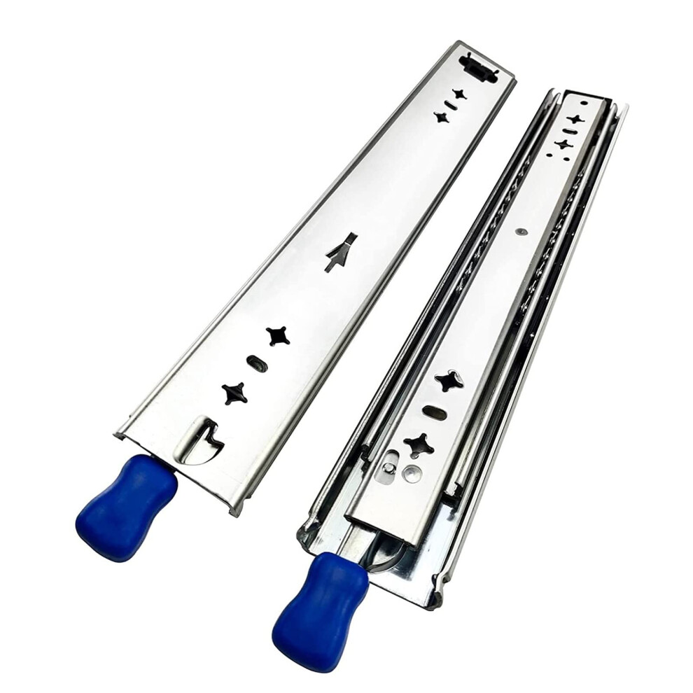 Heavy Duty Drawer Slides 500Mm Locking Full Extension Ball Bearing Runners 120Kg Cold Rolled Steel 1 Pair 9073542143550