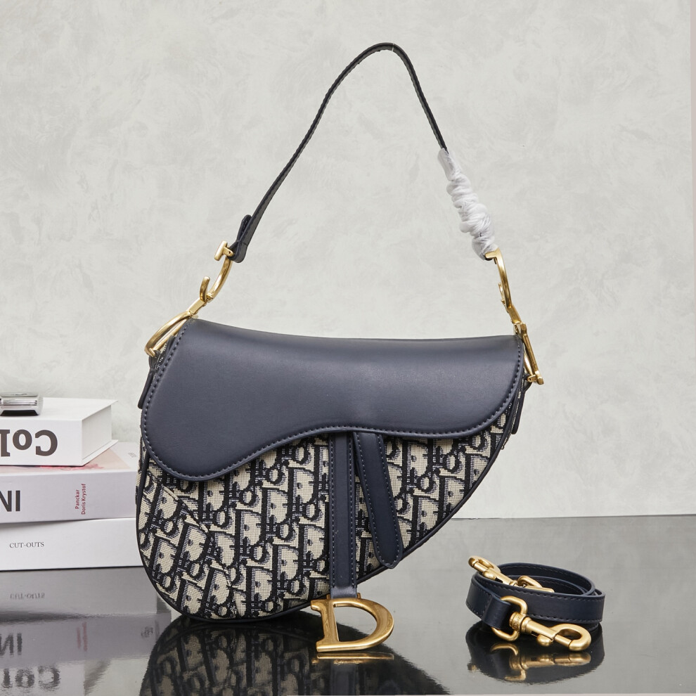 Xhrain Dior Saddle Bag | Oblique Canvas & Leather Flap Crossbody Multicoloured