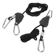 Adjustable Grow Light Ratchet Hangers Heavy Duty Rope Set for LED Grow Lamps